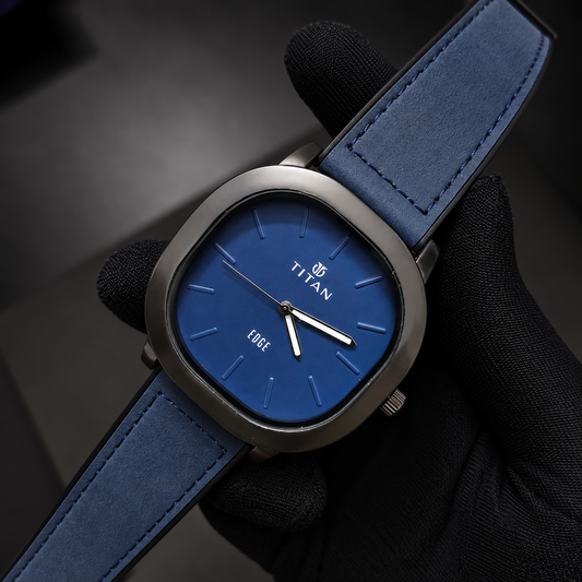 Titan Edge Minimalist Quartz Watch – Blue