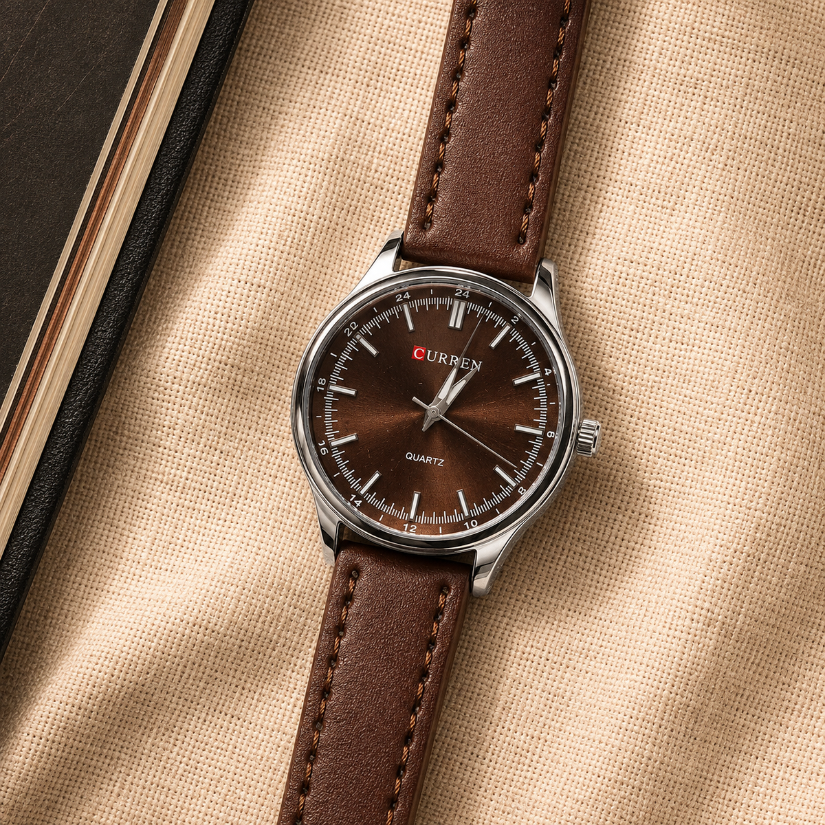 Curren 8365 Quartz Analog Watch – Brown