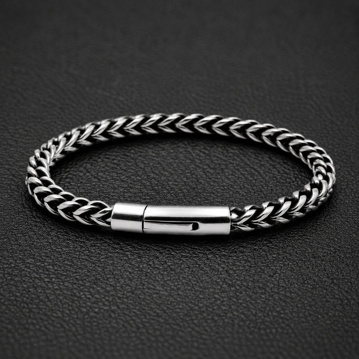 Braided Link Bracelet – Silver