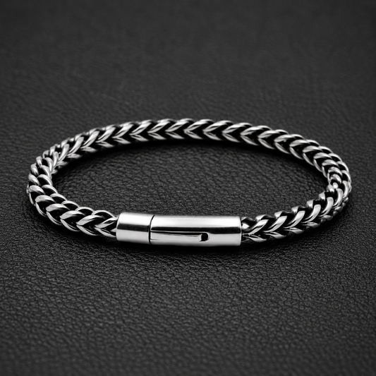 Braided Link Bracelet – Silver