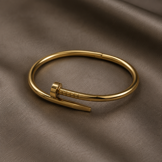 Golden Nail Cuff Bracelet