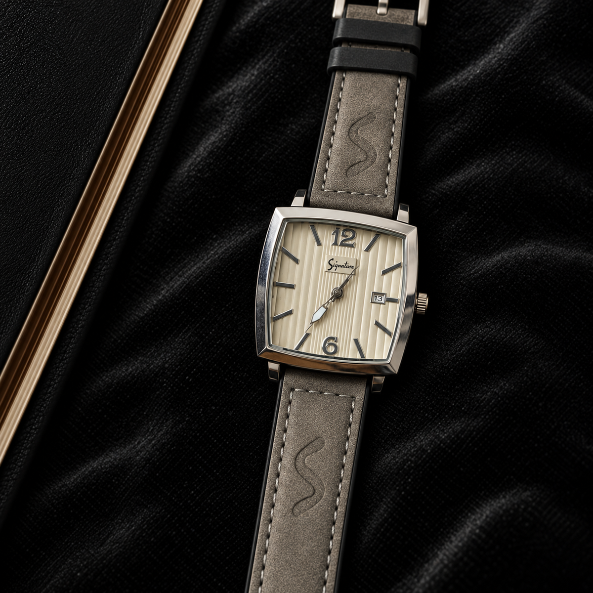 Signature Vintage Square Watch – Grey