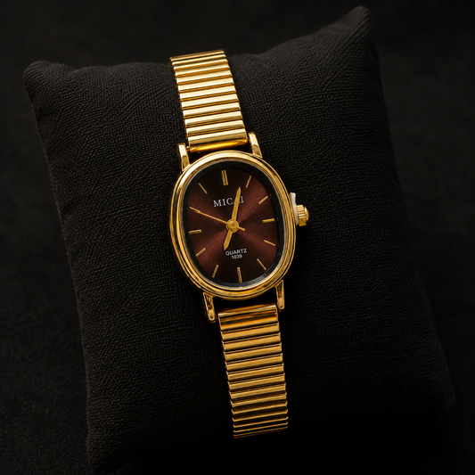 Micai Classic Oval Watch – Burgundy