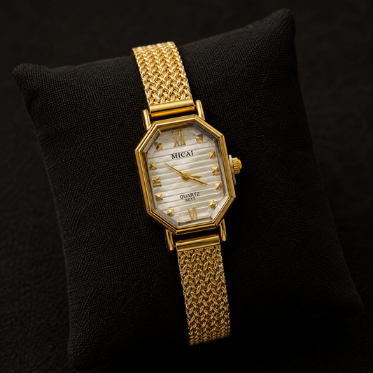 Micai Vintage Octagonal Watch – Gold