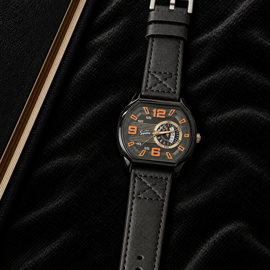 Signature Octagon Quartz Wristwatch – Black