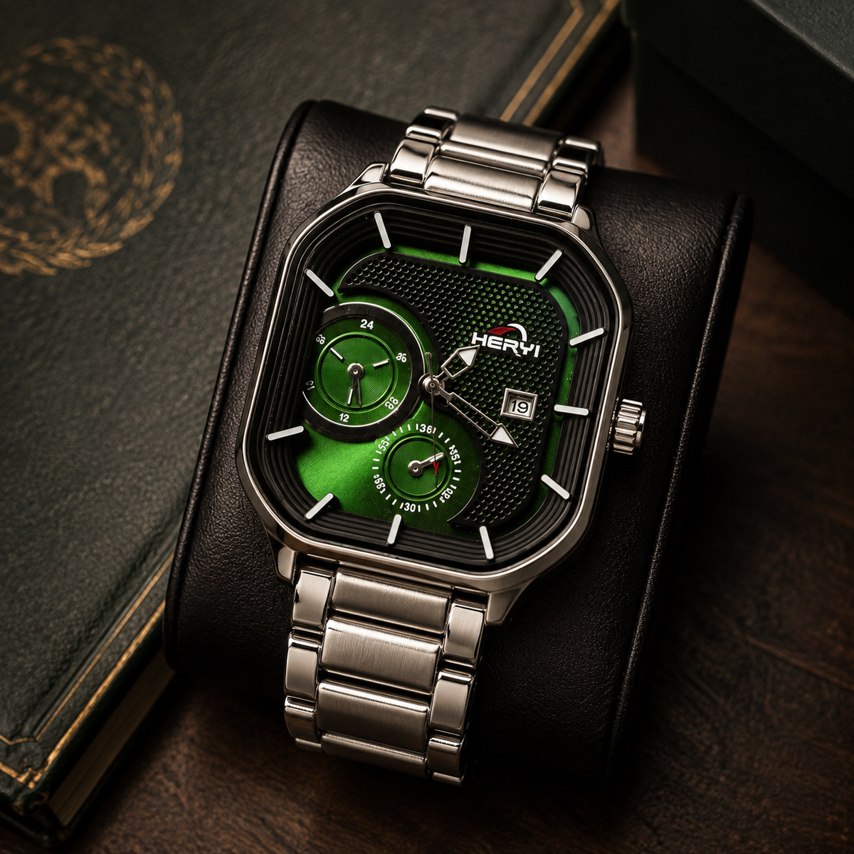 Heryi Premium Square Watch – Green