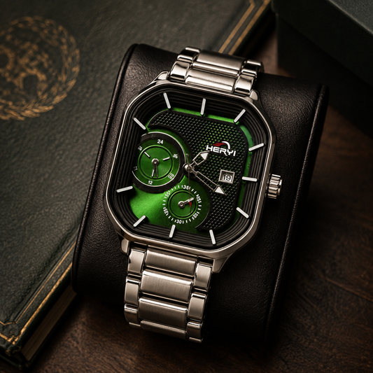 Heryi Premium Square Watch – Green