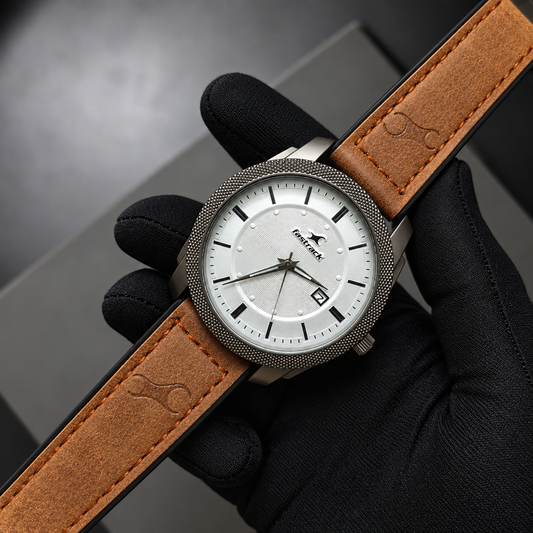 Fastrack 6365 Premium Analog Watch – Tan/White
