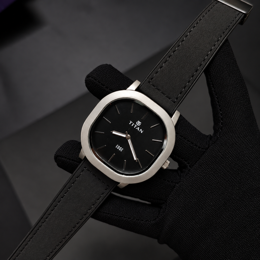 Titan Edge Minimalist Quartz Watch – Black