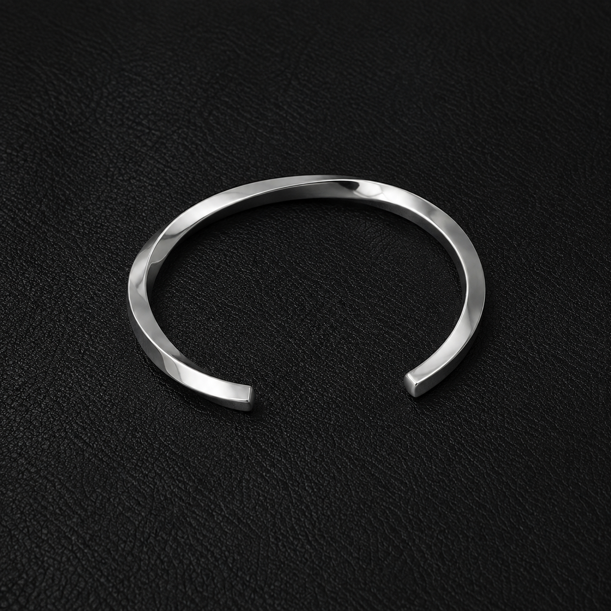 Twisted Cuff Bracelet – Silver