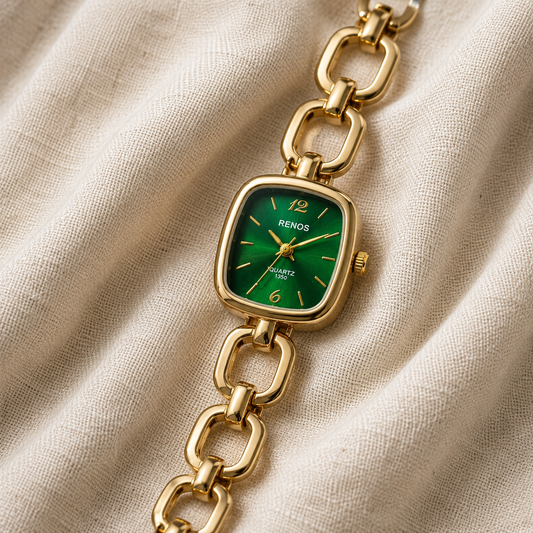 Renos Quartz Chain Watch – Green