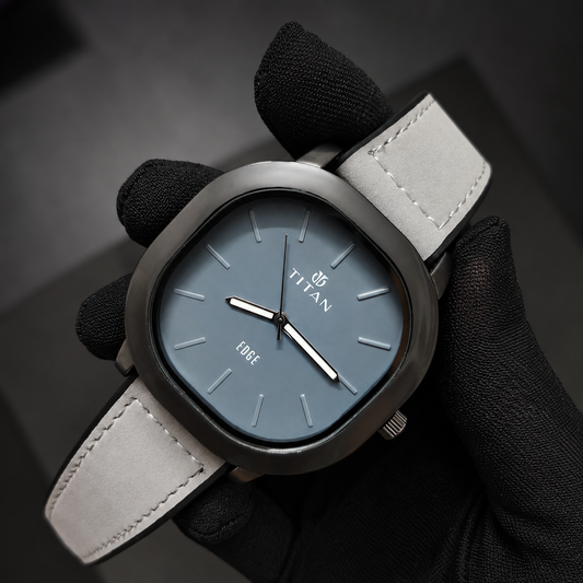 Titan Edge Minimalist Quartz Watch – Grey